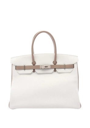 Hermès Pre-Owned 2020 Taurillon Clemence Birkin Retourne 35 handbag - White