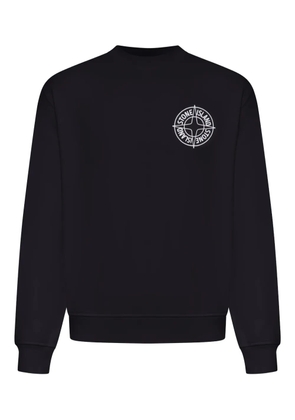 Stone Island compass print crew-neck sweatshirt - Black