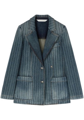 Palm Angels pinstripe denim blazer - Blue