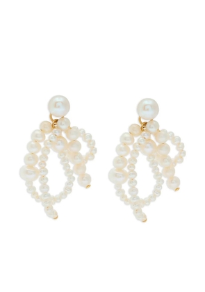 Completedworks beaded freshwater-pearl earrings - Neutrals