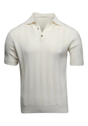 Isaia textured knit polo shirt - Neutrals
