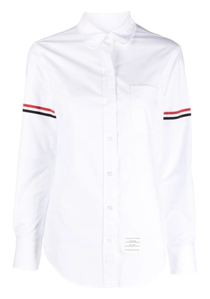 Thom Browne RWB-stripe cotton shirt - White