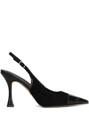 Lola Cruz 100mm pointed toe slingback pumps - Black