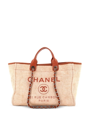 CHANEL Pre-Owned Deauville Raffia Medium tote bag - Neutrals