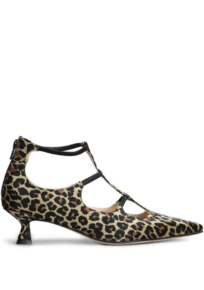 Anna F. 50mm leopard-print pumps - Brown