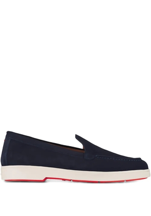 Santoni Yaltamoc suede flat loafers - Blue