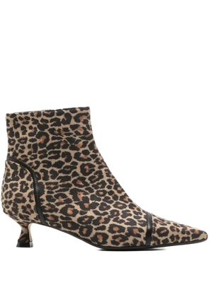 Anna F. leopard-print pointed-toe boots - Neutrals