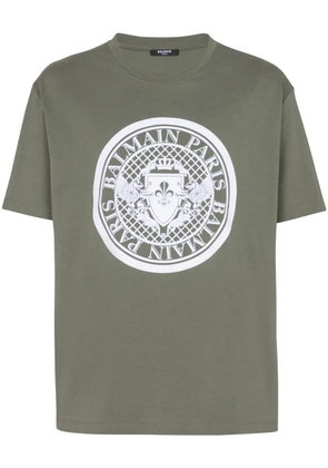 Balmain Coin-print cotton T-shirt - Green