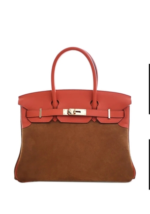 Hermès Pre-Owned 2014 Swift and Suede Grizzly Touch Birkin Retourne 30 handbag - Orange