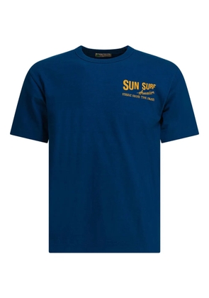 Sun Surf logo-print cotton T-shirt - Blue