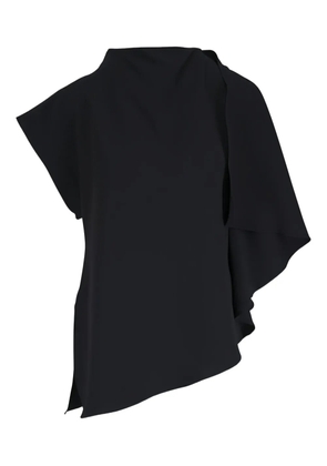 KZ_K STUDIO ruffled zip-fastening blouse - Black