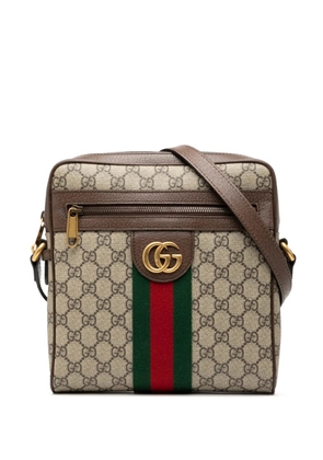 Gucci Pre-Owned 2016-2025 Small GG Supreme Web Ophidia Messenger Bag crossbody bag - Brown