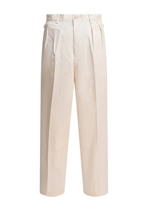 KAPITAL pleated studded-detail pocketed straight-leg trousers - Neutrals