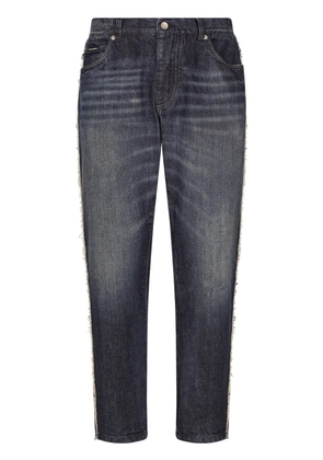 Dolce & Gabbana logo-plaque tapered jeans - Black