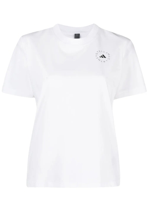 adidas by Stella McCartney logo-print short-sleeved T-shirt - White