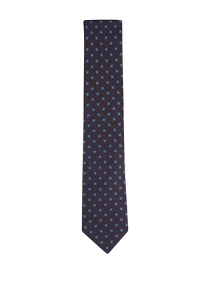 Canali geometric-pattern silk tie - Grey