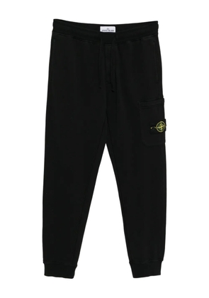 Stone Island logo-patch trousers - Black