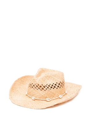 Lack Of Color seashells cowboy hat - Neutrals