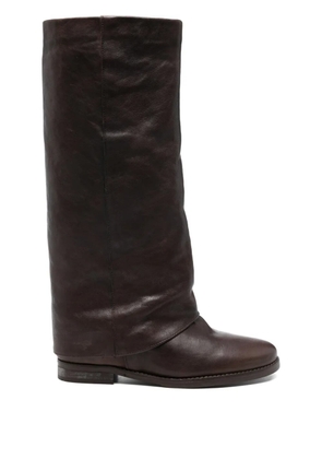 Julie Dee leather knee-length boots - Brown