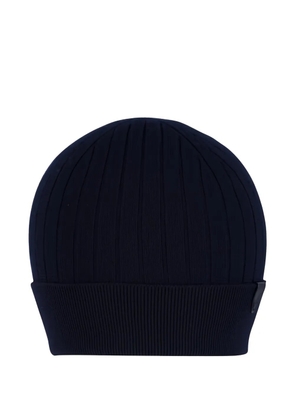 Brioni ribbed beanie hat - Blue