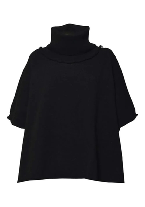 SOLOTRE roll-neck top - Black