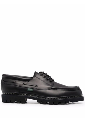 Paraboot ridged sole boat shoes - Black