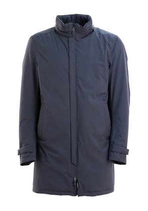 Herno stand-collar zip-front coat - Blue