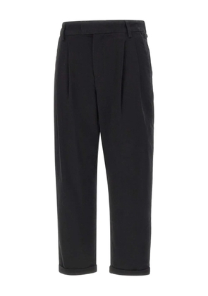 Sun68 pleated cropped trousers - Black