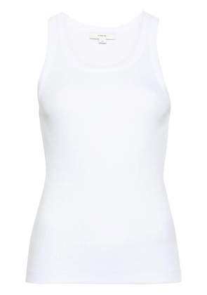 Vince scoop-neck ribbed tank top - White