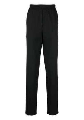 MSGM logo-waistband straight-leg trousers - Black
