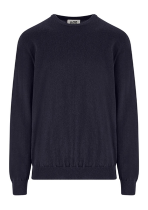 ALPHA STUDIO crew-neck cashmere sweater - Blue