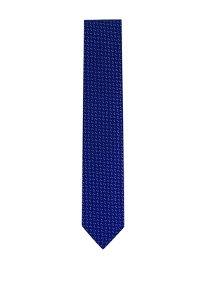 Eton geometric-patterned tie - Blue