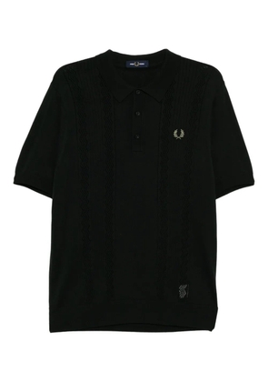 Fred Perry knitted polo shirt - Black