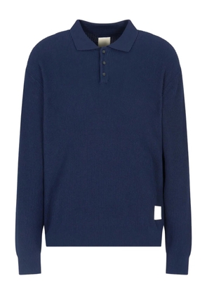 Emporio Armani logo-patch polo shirt - Blue