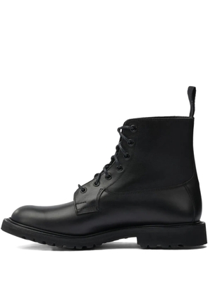 Tricker's leather biker boots - Black