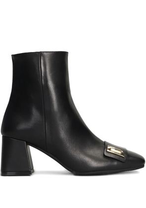 Evaluna 65mm square-toe buckle boots - Black