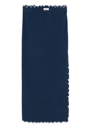 ROTATE BIRGER CHRISTENSEN ribbed midi skirt - Blue