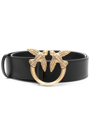 PINKO Love leather belt - Black