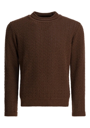 RAKKI Notre Dame textured knitted sweater - Brown
