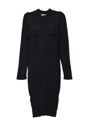 SOLOTRE buttoned knitted midi dress - Black