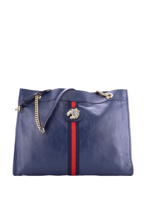Gucci Pre-Owned Rajah Chain Leather Large tote bag - Blue