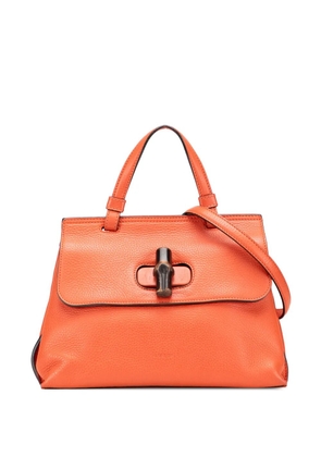Gucci Pre-Owned 2000-2015 Small Leather Bamboo Daily satchel - Orange