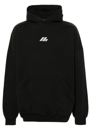 Balenciaga logo-print cotton hoodie - Black