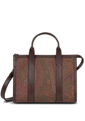 ETRO mini paisley-jacquard tote bag - Brown