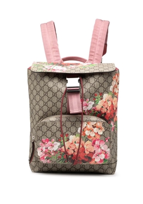 Gucci Pre-Owned 2016-2025 GG Supreme Blooms Single Buckle backpack - Brown