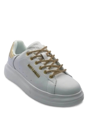 Just Cavalli Ursa leather sneakers - White