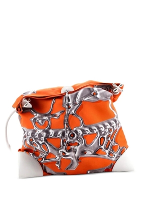 Hermès Pre-Owned Silky City Bag Printed Silk and Leather PM crossbody bag - Orange