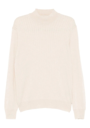 Aurélien merino-wool mock-neck top - Neutrals