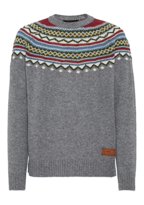 DSQUARED2 fair-isle jumper - Grey
