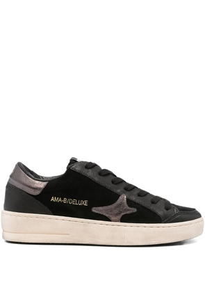 Ama Brand star-detail leather sneakers - Black